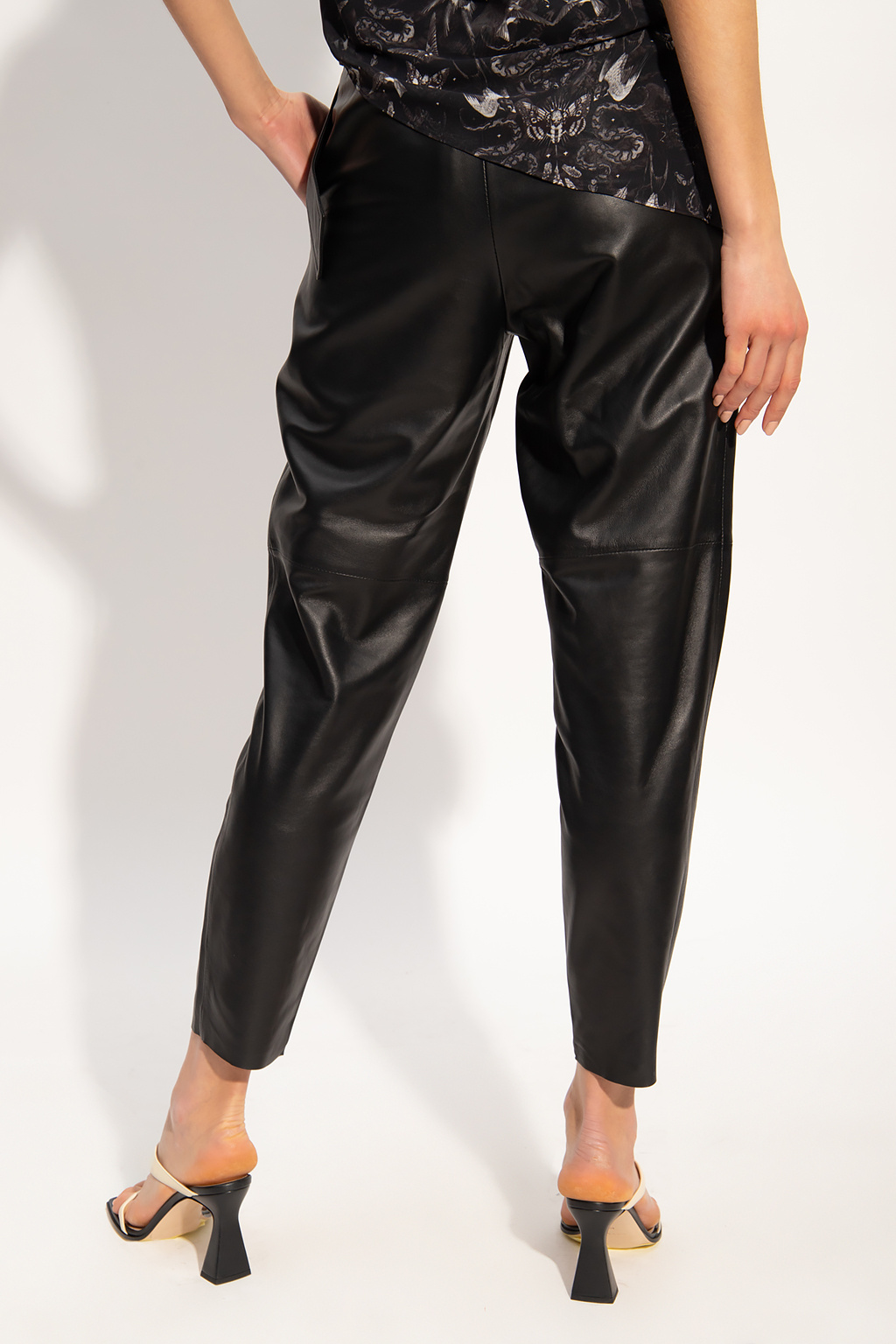 Leather trousers all on sale saints